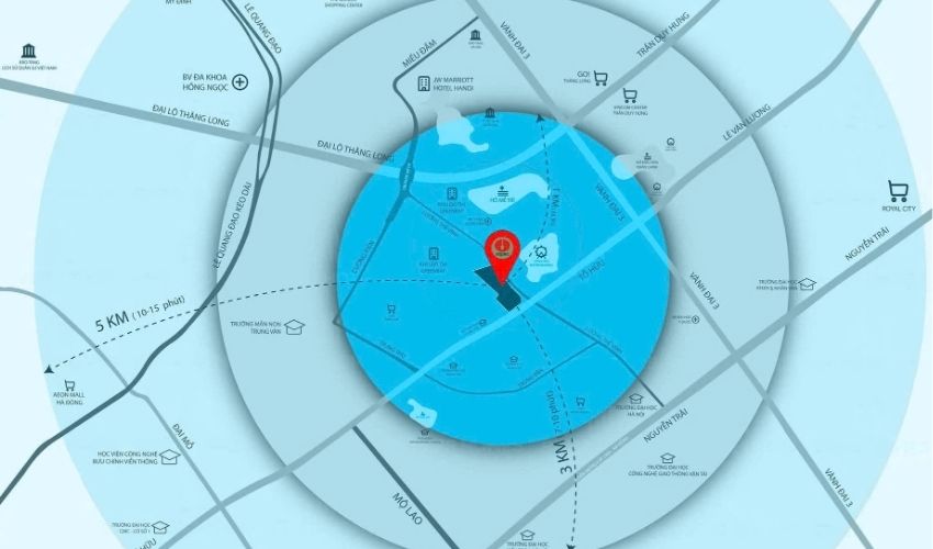 Mic Tower nằm tại tại khu vực có hạ tầng giao thông hiện hữu