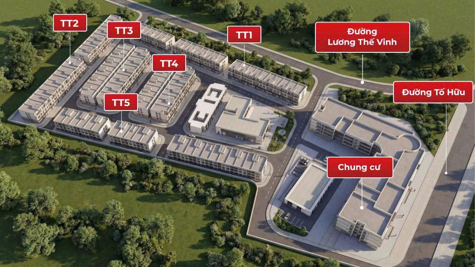 Mic Tower Tố Hữu với đầy đủ sản phầm gồm Liền kề, Shophouse và Chung cư