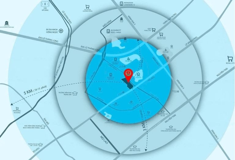 Vị trí dự án Mic Tower 54 Tố Hữu